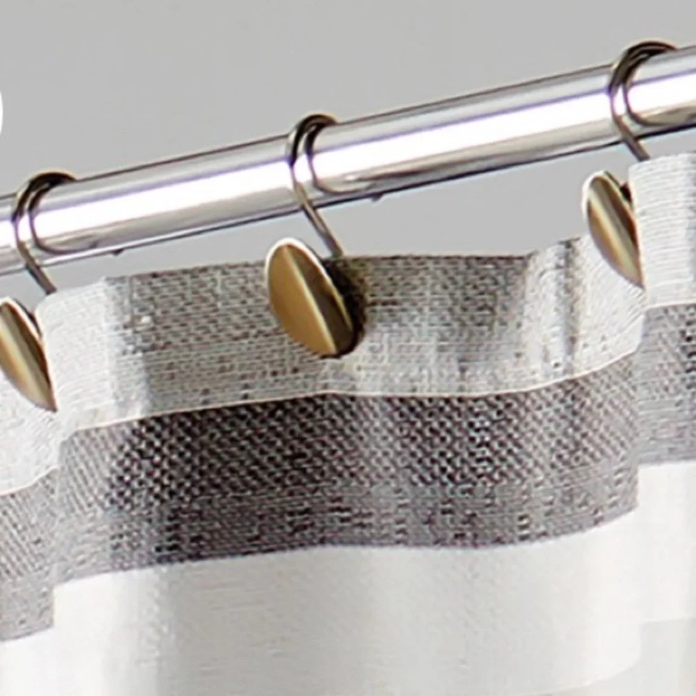 SKL home shower curtain hooks brushed nickel stainless steel metal 12 pack new